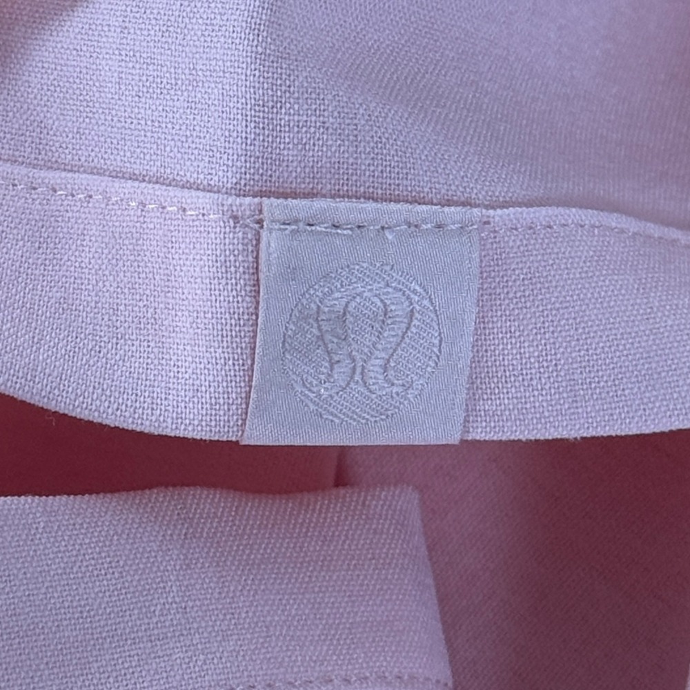 Lululemon Pink Sleeveless V Neck Midi Dress‎ Slits Athleisure Women's Large - Picture 8 of 13